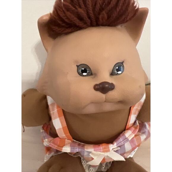 Cabbage Patch 1983 Kids Koosas Cat Plush Vintage W/‎ Extra Shirt - Picture 2 of 3